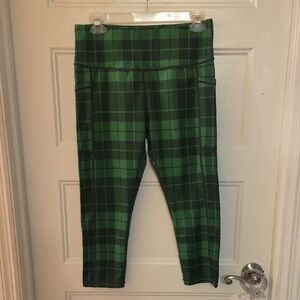 CVG ~ Green Plaid Medium Capri